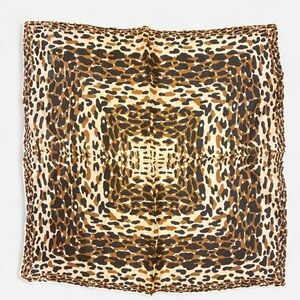 Leopard Print Accent Scarf